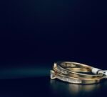 ⁦Twins diamond ring with 0.22 gold⁩ - الصورة ⁦2⁩