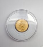 ⁦قطعة ذهب 1 جرام عيار 24 دائرية شعار الورده⁩ - الصورة ⁦2⁩