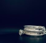 ⁦Twins diamond ring on 0.549 white gold⁩ - الصورة ⁦2⁩