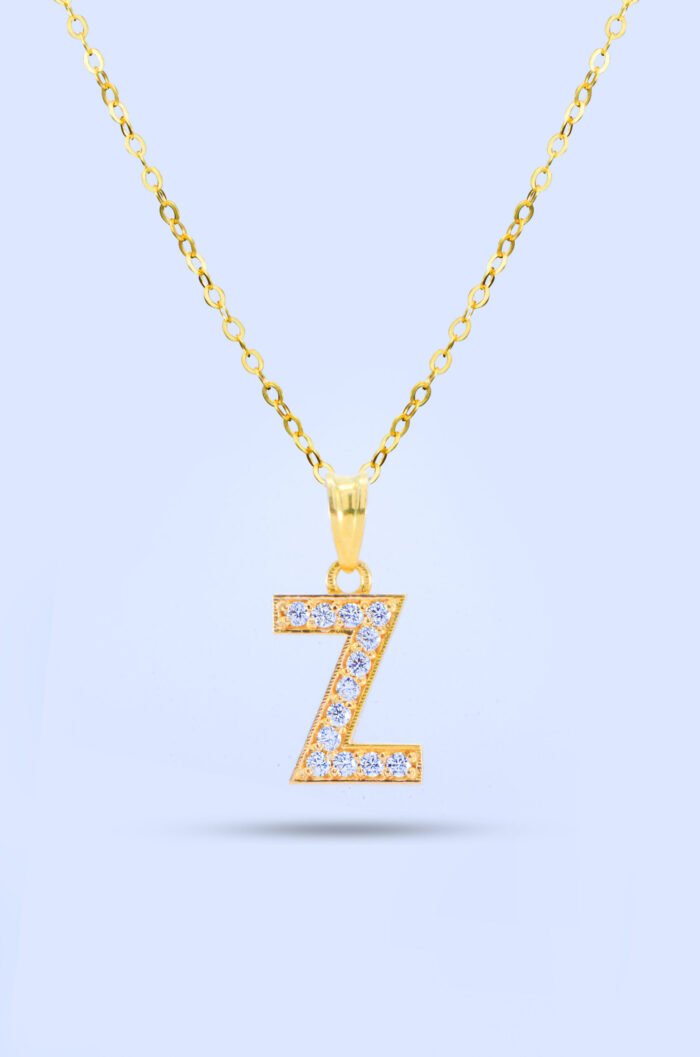 ⁦Letter gold necklace. Z⁩ - الصورة ⁦1⁩