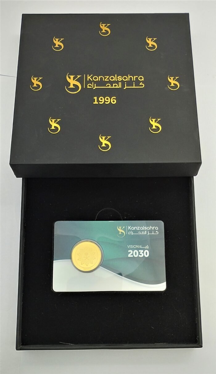 ⁦5 gram 24 karat National Day logo gold ingot⁩ - الصورة ⁦2⁩
