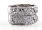 Diamond Ring Twins on 18 K White Gold - الصورة 2
