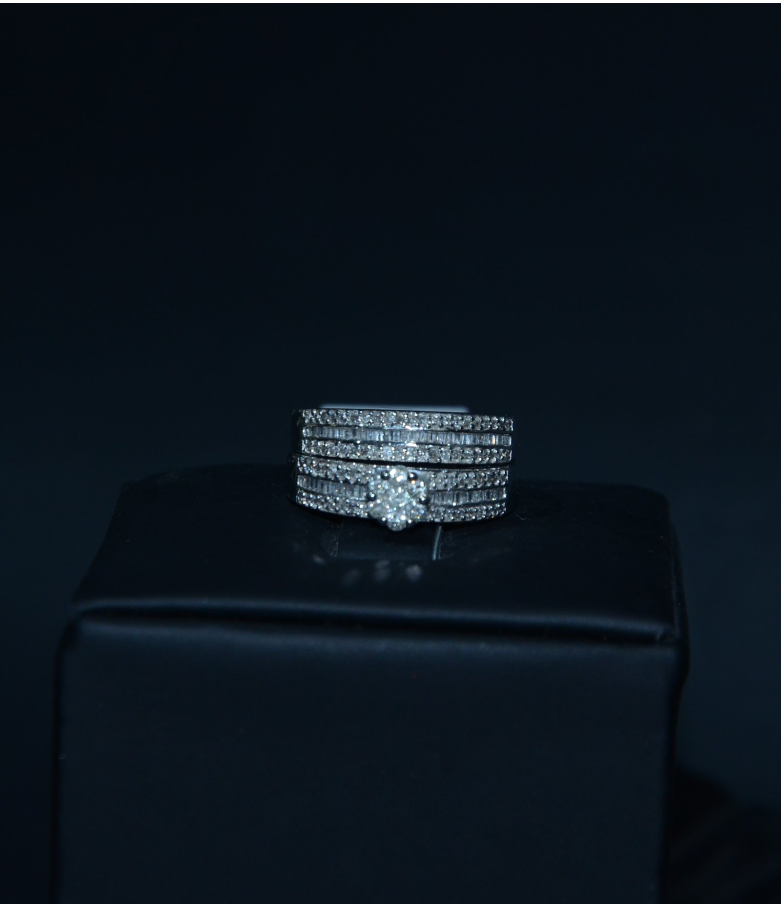 DSC_8395 Diamond Ring Twins on 18 K White Gold - الصورة 1