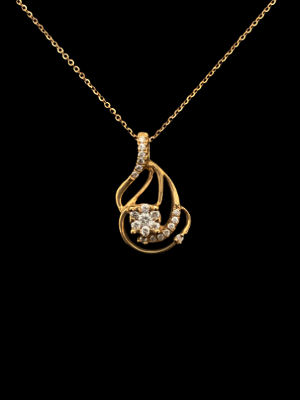 Diamond Pandant on 18 K Rose Gold