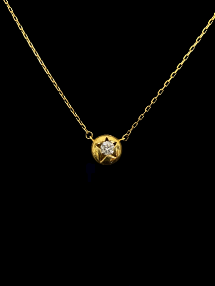 Diamond  Pandant  on 18 K Yellow Gold