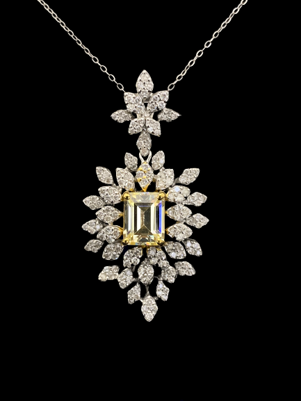 PND00351-removebg-preview-1 Diamond Pandant on 18 K White Gold - الصورة 1