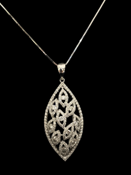 Diamond Pandant on 18 K White Gold