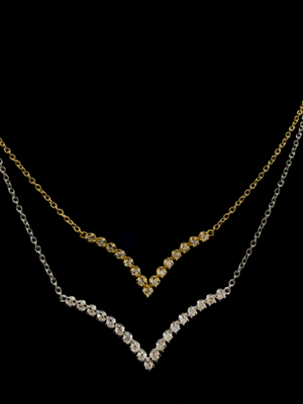 Diamond  Pandant  on 18 K White  & Yellow Gold