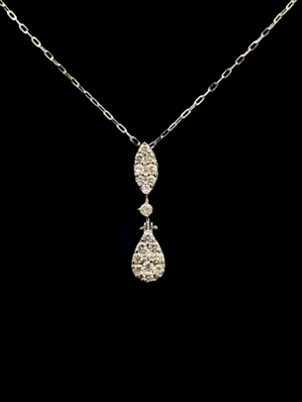 Diamond Pandant on 18 K White Gold