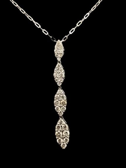 Diamond Pandant on 18 K White Gold