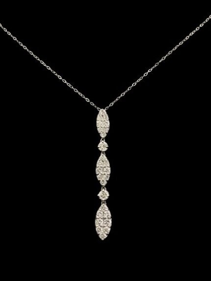 Diamond Pandant on 18 K White Gold