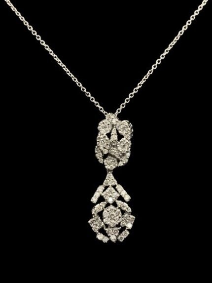 Diamond Pandant on 18 K White Gold