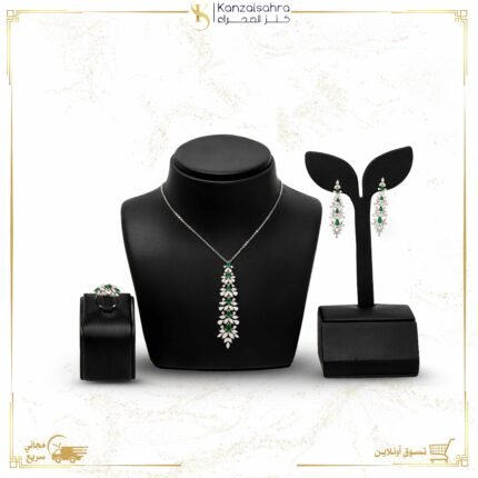 نصف طقم ذهب مرصع بالألماس والأحجار الكريمة 1160
